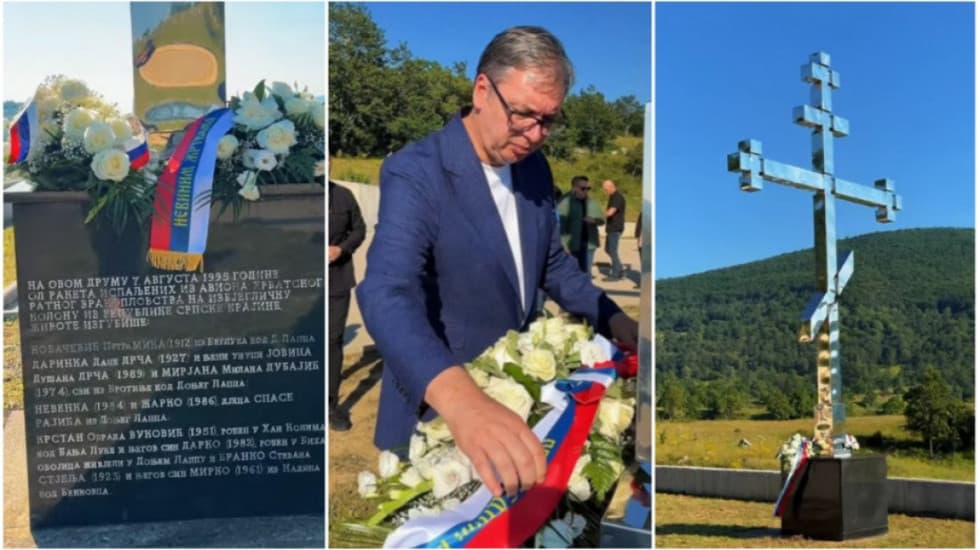 Vučić i Dodik polaganjem venca obeležili žrtve bombardovanja na Petrovačkoj cesti